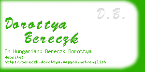 dorottya bereczk business card